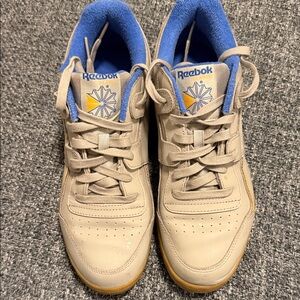 Reebok menTan and Blue Sneakers